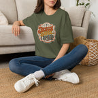 Christian T-Shirt — "Jesus Saves" Vintage Script Faith Tee