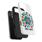 Tough Phone Case — “Love Like Jesus” Floral Christian iPhone Case