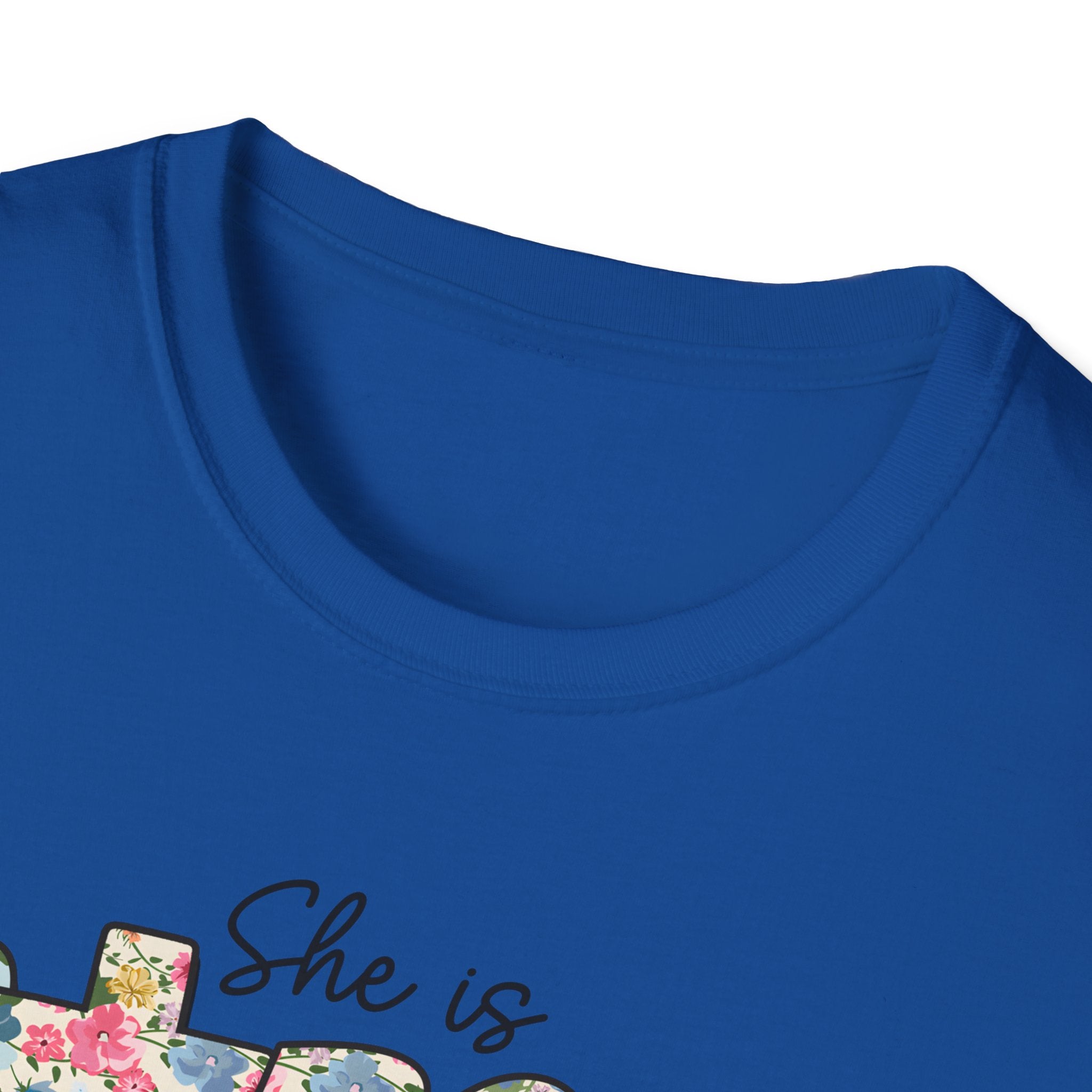 She Is Strong Floral T‑Shirt — Proverbs 31:25 Inspirational Women’s Tee