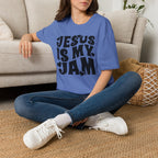 Jesus Is My Jam T-Shirt — Retro Heart Faith Tee