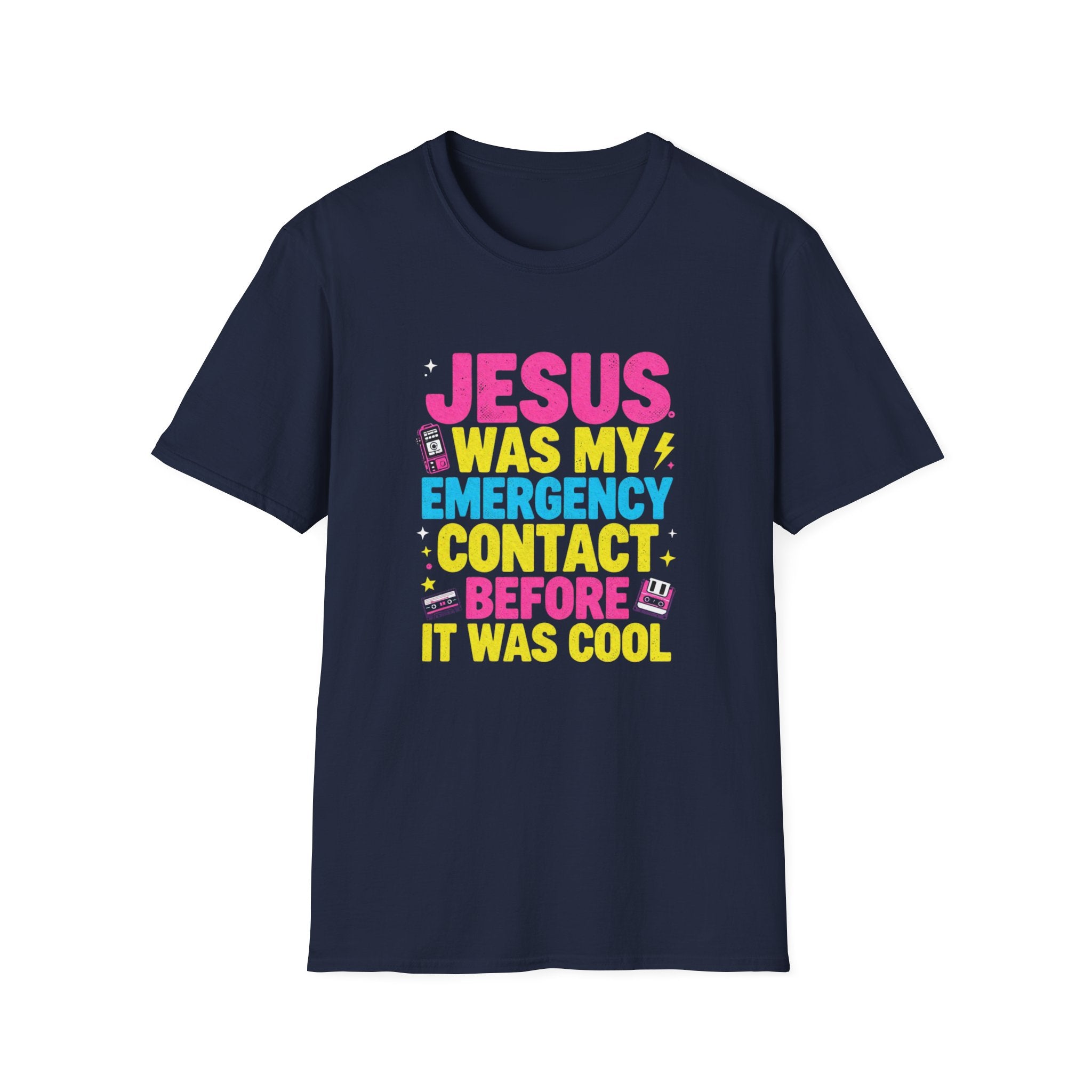 "Jesus Was My Emergency Contact Before It Was Cool" Christian Graphic Tee