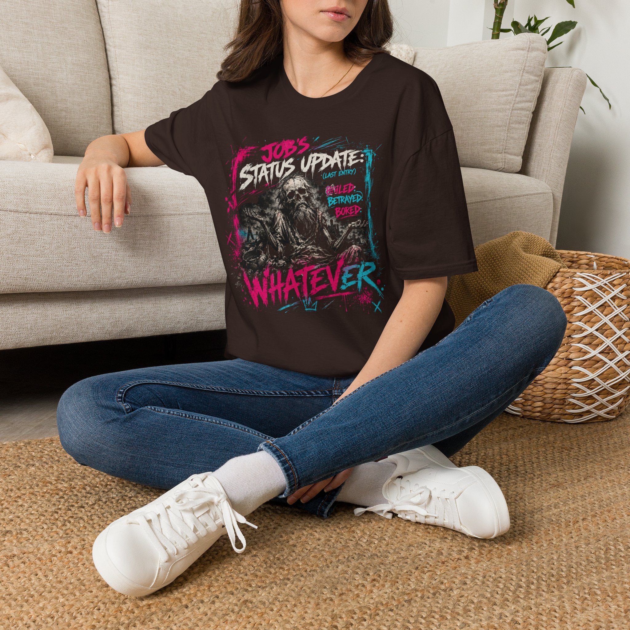 Whatever Status Update T-Shirt – Funny Sarcastic Graphic Tee