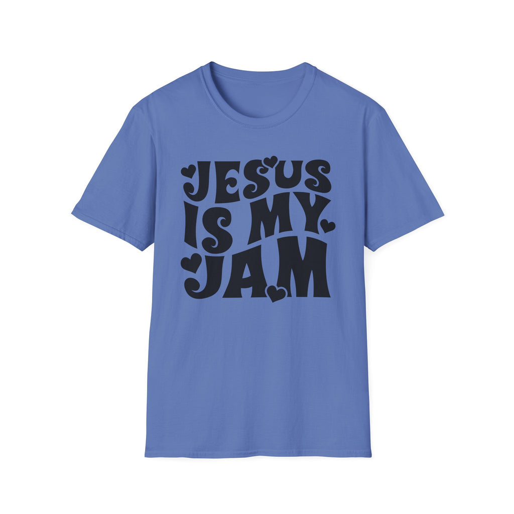Jesus Is My Jam T-Shirt — Retro Heart Faith Tee