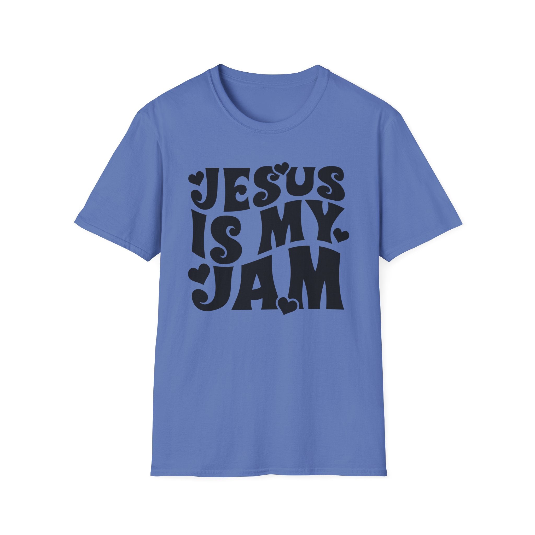 Jesus Is My Jam T-Shirt — Retro Heart Faith Tee