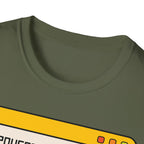 T-Shirt — "Powered by Jesus and Sarcasm" Graphic Tee