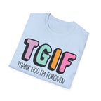 TGIF "Thank God I’m Forgiven" T-Shirt — Colorful Christian Faith Tee
