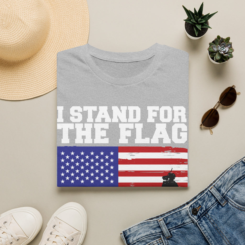 I Stand for the Flag & Kneel for the Cross T-Shirt — Patriotic American Flag Tee
