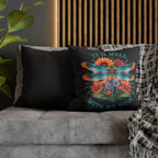 Dragonfly Floral Pillowcase — "It Is Well With My Soul" Decorative Throw Pillow Cover
