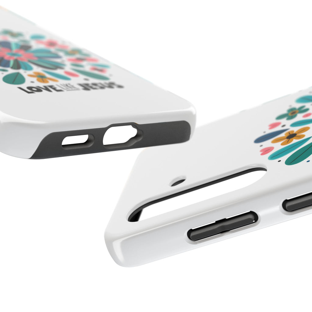 Tough Phone Case — “Love Like Jesus” Floral Christian iPhone Case