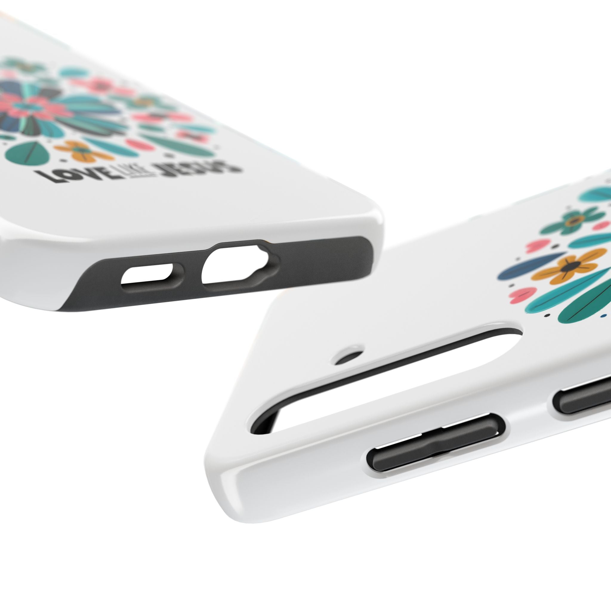 Tough Phone Case — “Love Like Jesus” Floral Christian iPhone Case