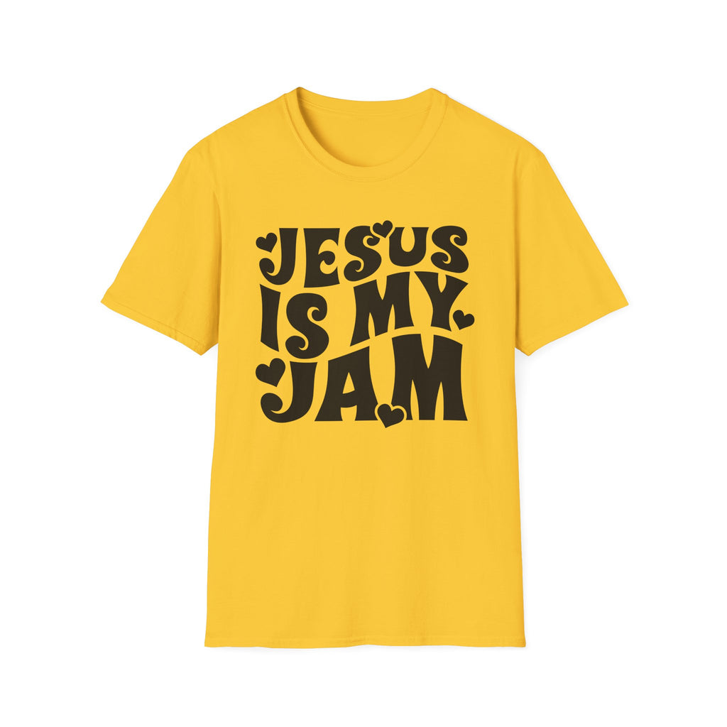 Jesus Is My Jam T-Shirt — Retro Heart Faith Tee