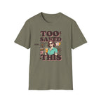 Too Saved For This T-Shirt — Retro Woman Graphic Christian Faith Tee