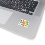 I Love Jesus & Naps Sticker — Retro Colorful Faith Vinyl Kiss-Cut