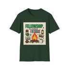 Fellowship Flannel & Fatigue T‑Shirt — Campfire Christian Retreat Tee