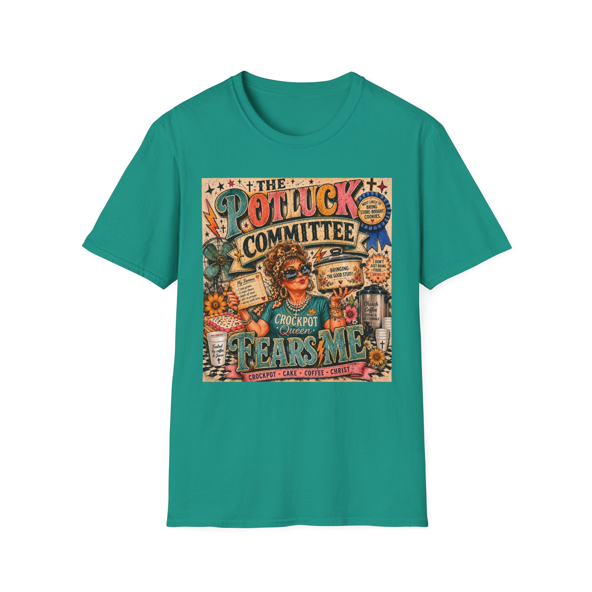 Potluck Committee T-Shirt — Vintage Retro Funny 'The Potluck Committee' Graphic Tee