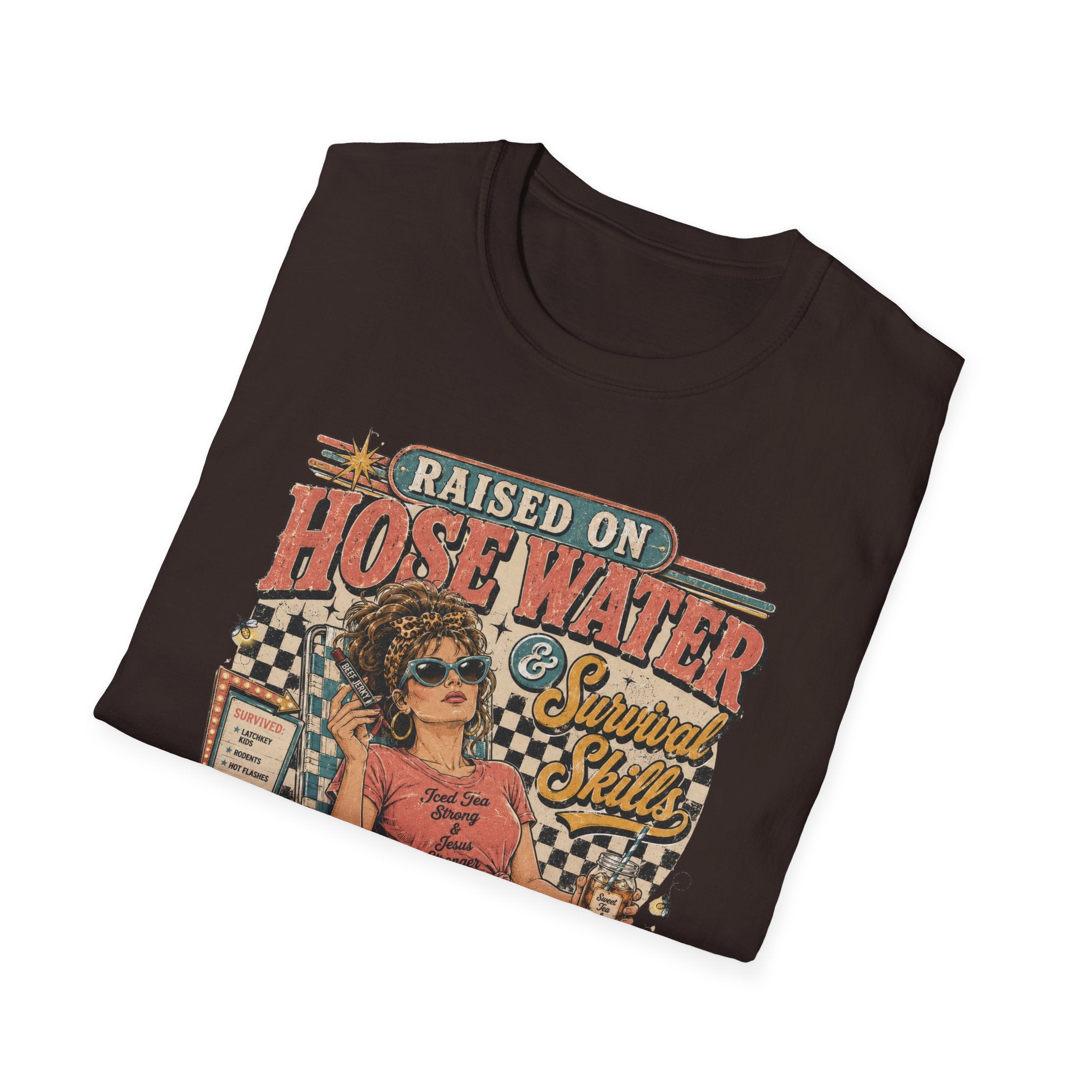 Raised on Hose Water Retro Graphic T-Shirt — Vintage Barber/Salon Vibes