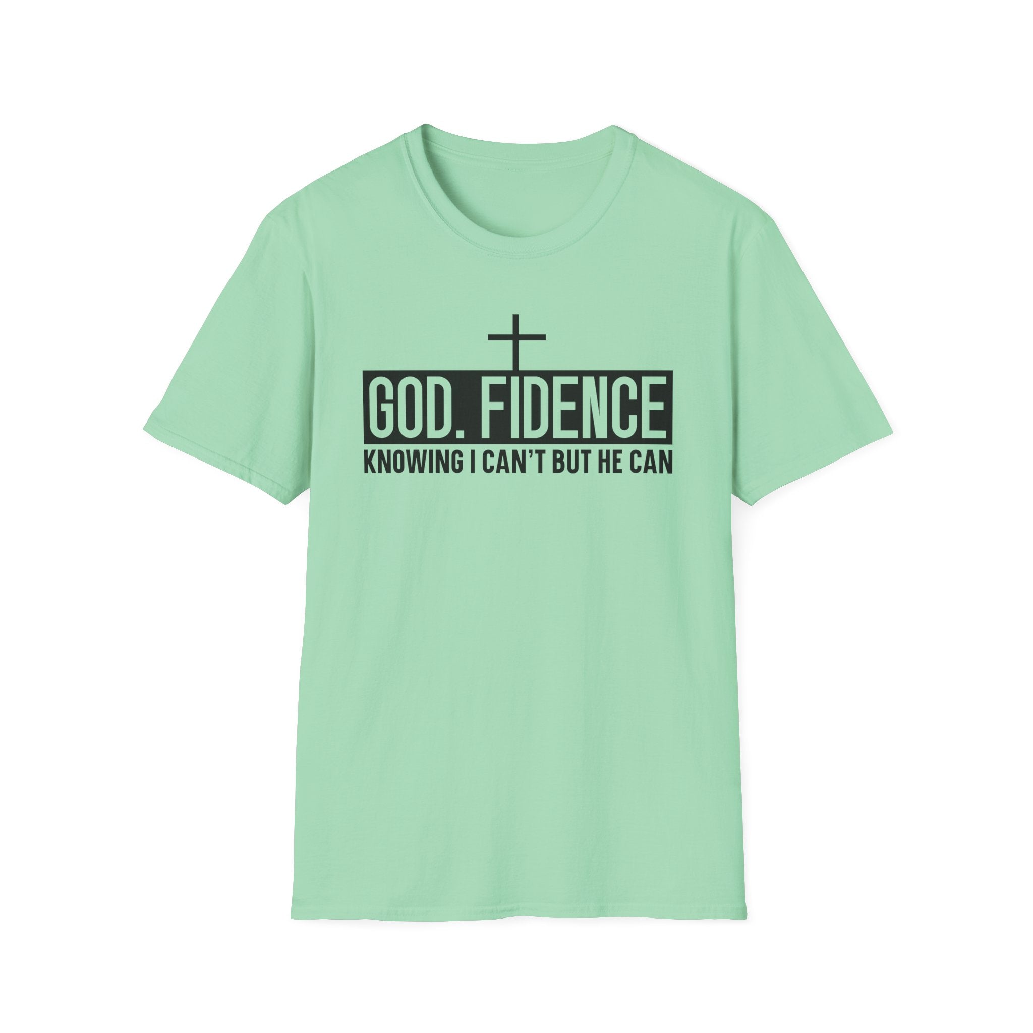 Faith Confidence T-Shirt — "God. Fidence" Christian Inspirational Tee
