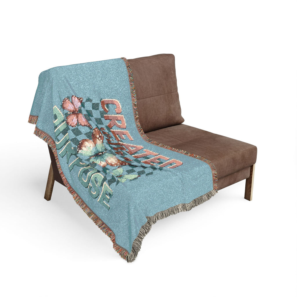 Created With Purpose Woven Blanket — Inspirational Butterfly Throw