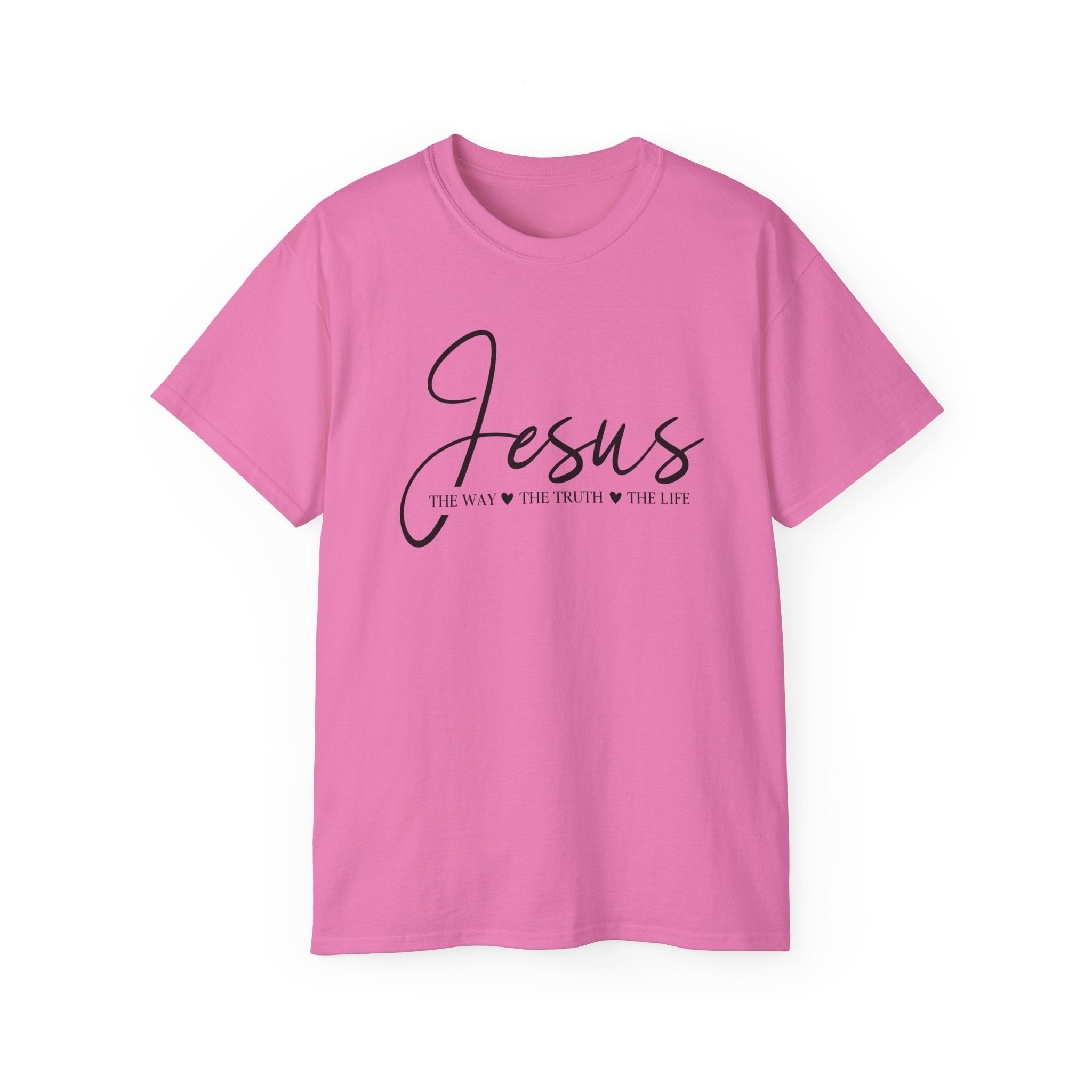 Jesus Script Tee — "Jesus: The Way The Truth The Life" Christian Faith T-Shirt