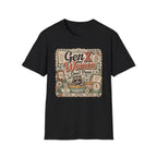 Gen X Women Don't Panic T-Shirt — Retro Raccoon Vintage Graphic Tee