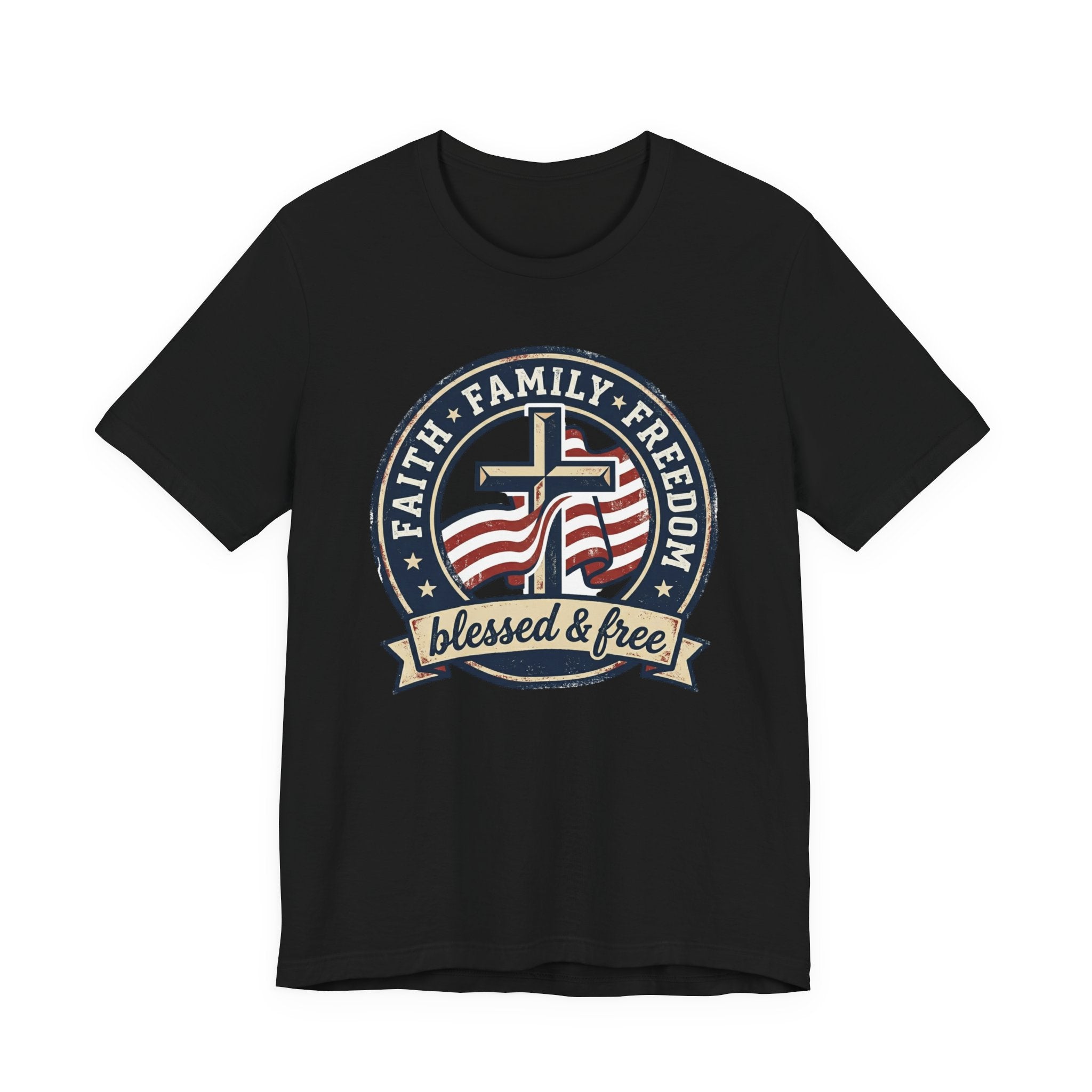 Faith Family Freedom Tee | patriotic, faith-based, vintage Americana