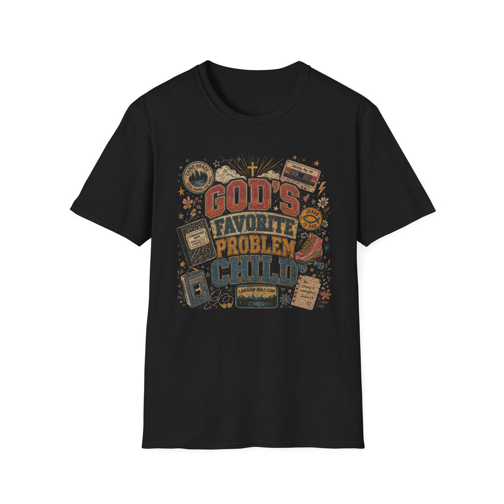 God's Favorite Problem Child T-Shirt — Vintage Faith Graphic Tee