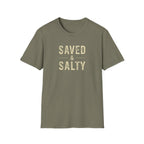 Saved & Salty T‑Shirt — Christian Beachy Faith Graphic Tee