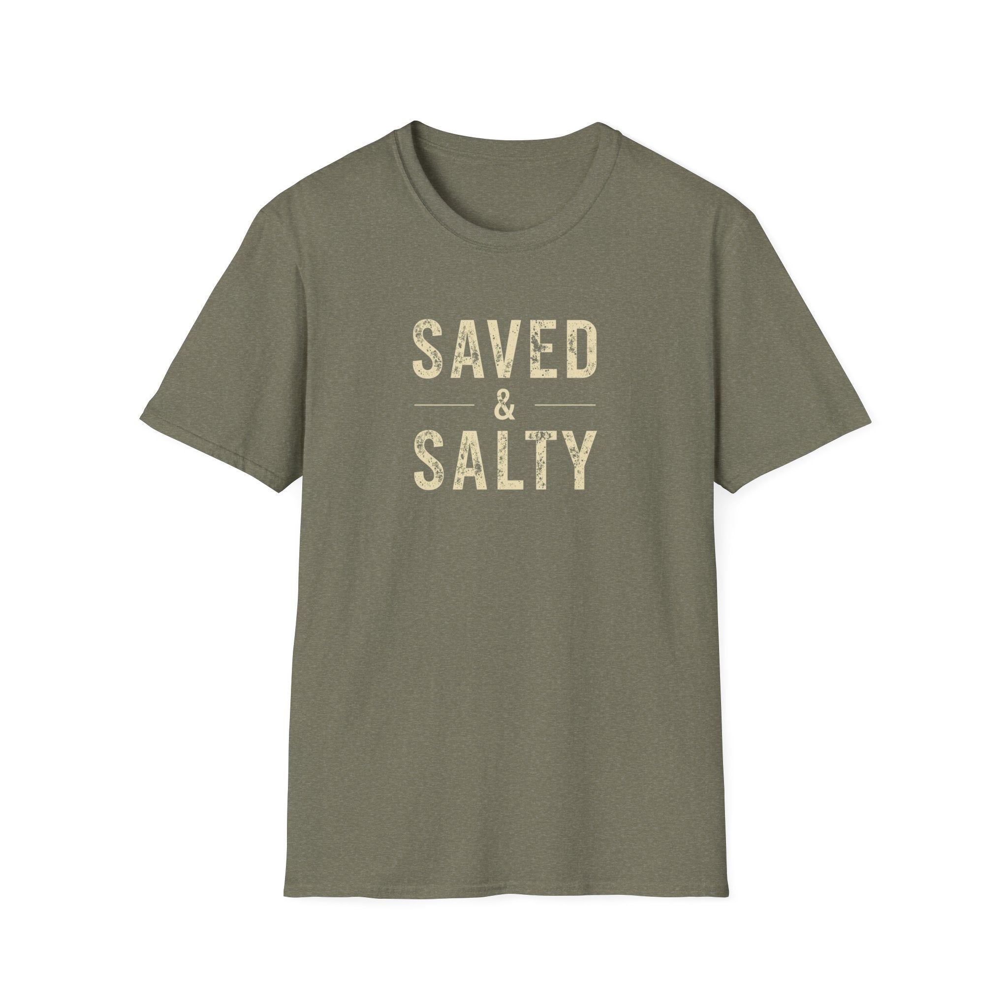 Saved & Salty T‑Shirt — Christian Beachy Faith Graphic Tee