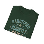 Sanctified & Slightly Spicy T-Shirt — Christian Faith with Fun Attitude