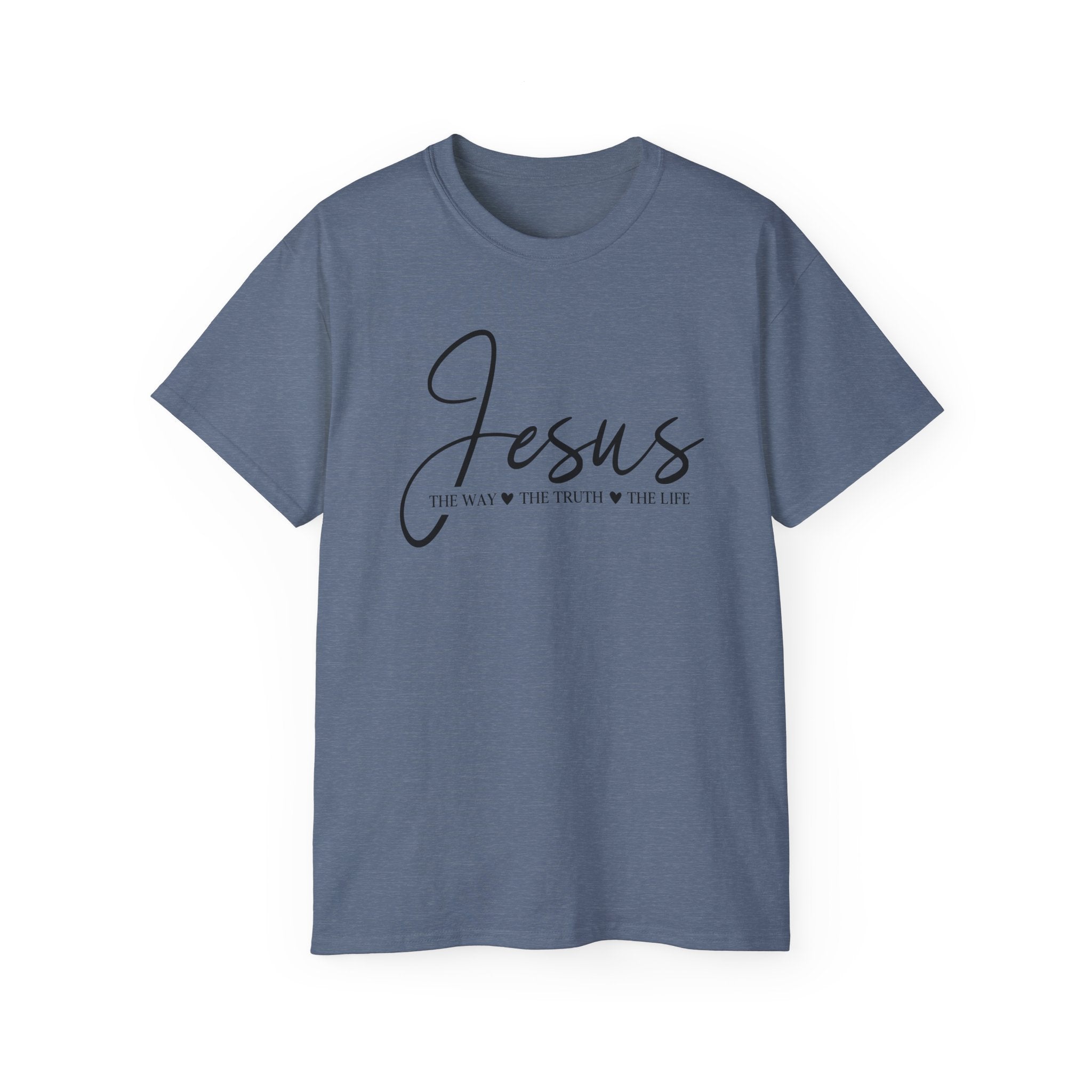 Jesus Script Tee — "Jesus: The Way The Truth The Life" Christian Faith T-Shirt