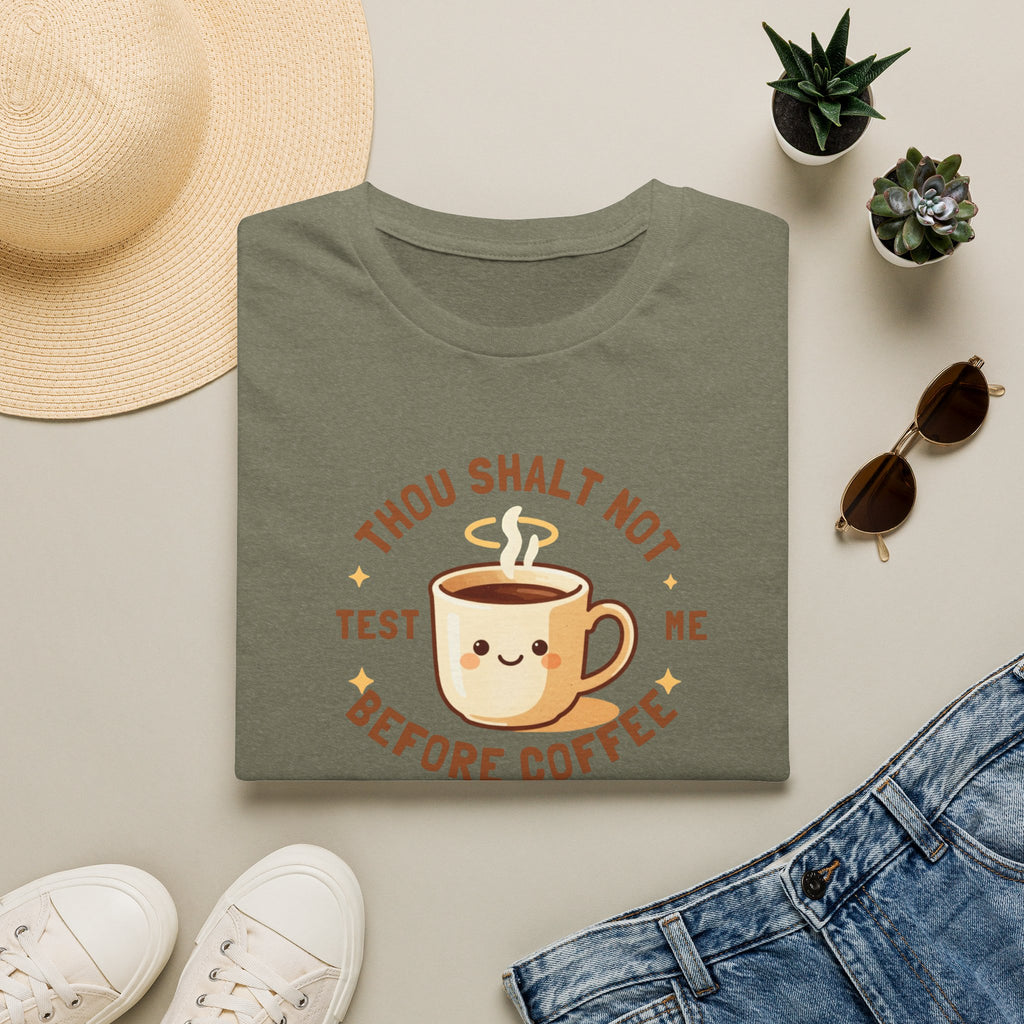 Thou Shalt Not Test Me Before Coffee T-Shirt