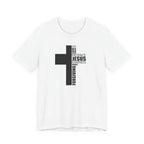 Christian Cross T-Shirt – 'Jesus, Forgiving, Love, Kindness' Word Cloud Tee