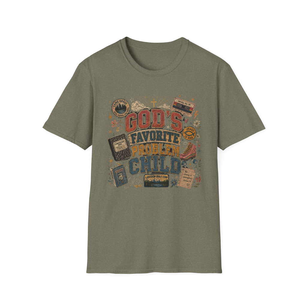 God's Favorite Problem Child T-Shirt — Vintage Faith Graphic Tee
