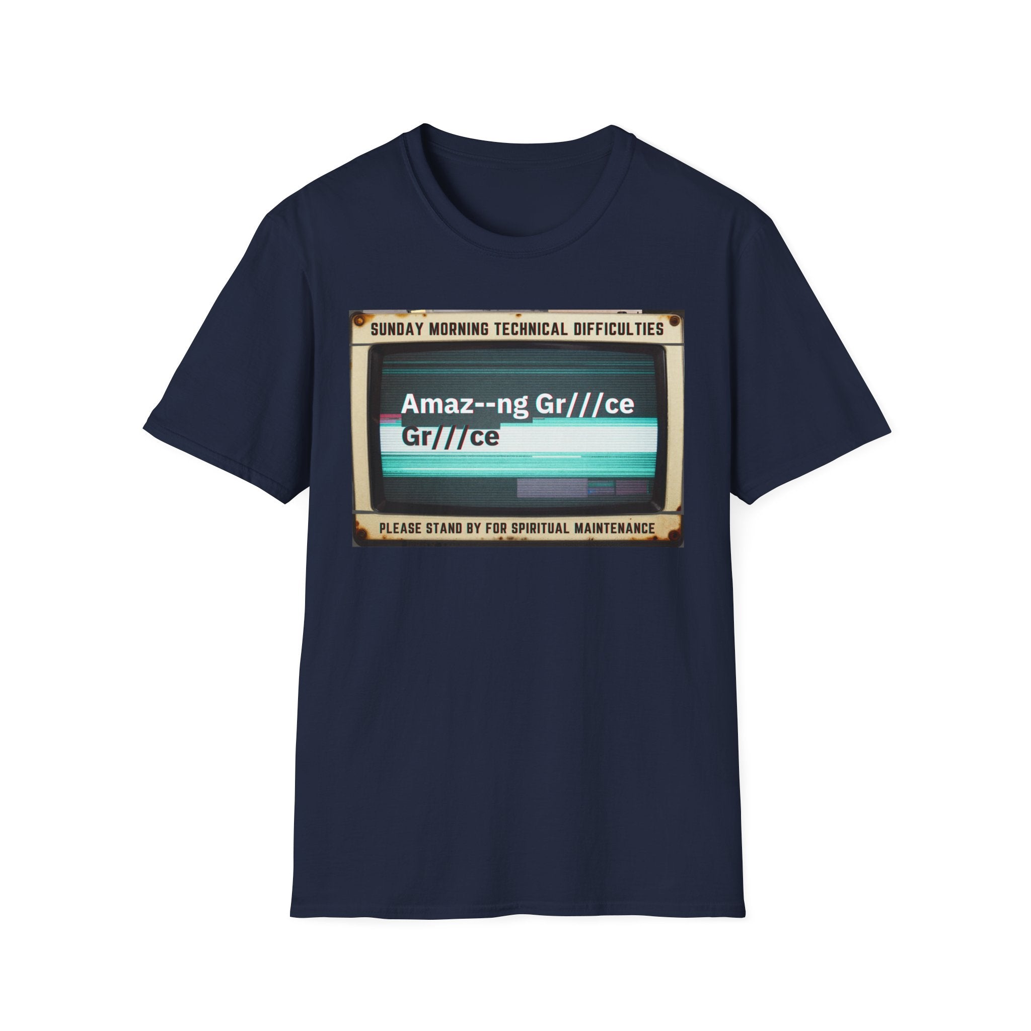 T-Shirt - "Sunday Morning Technical Difficulties" Vintage VHS Graphic