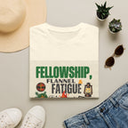 Fellowship Flannel & Fatigue T‑Shirt — Campfire Christian Retreat Tee