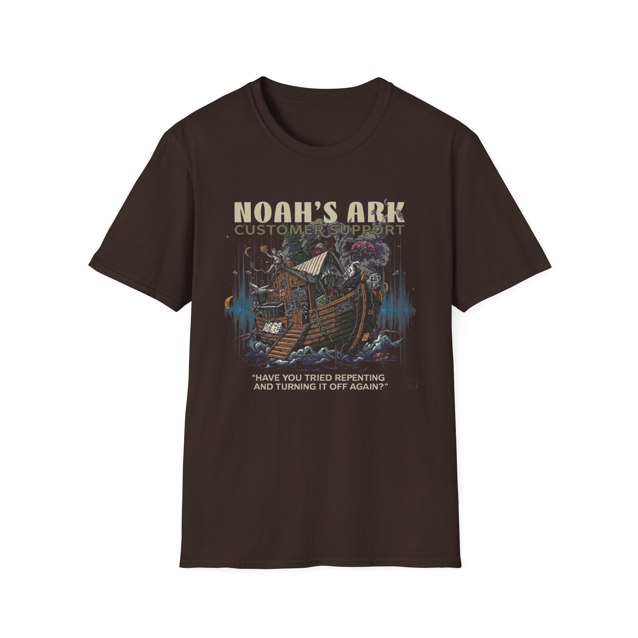 Noah's Ark Graphic T‑Shirt — Vintage Ark Illustration with Animals
