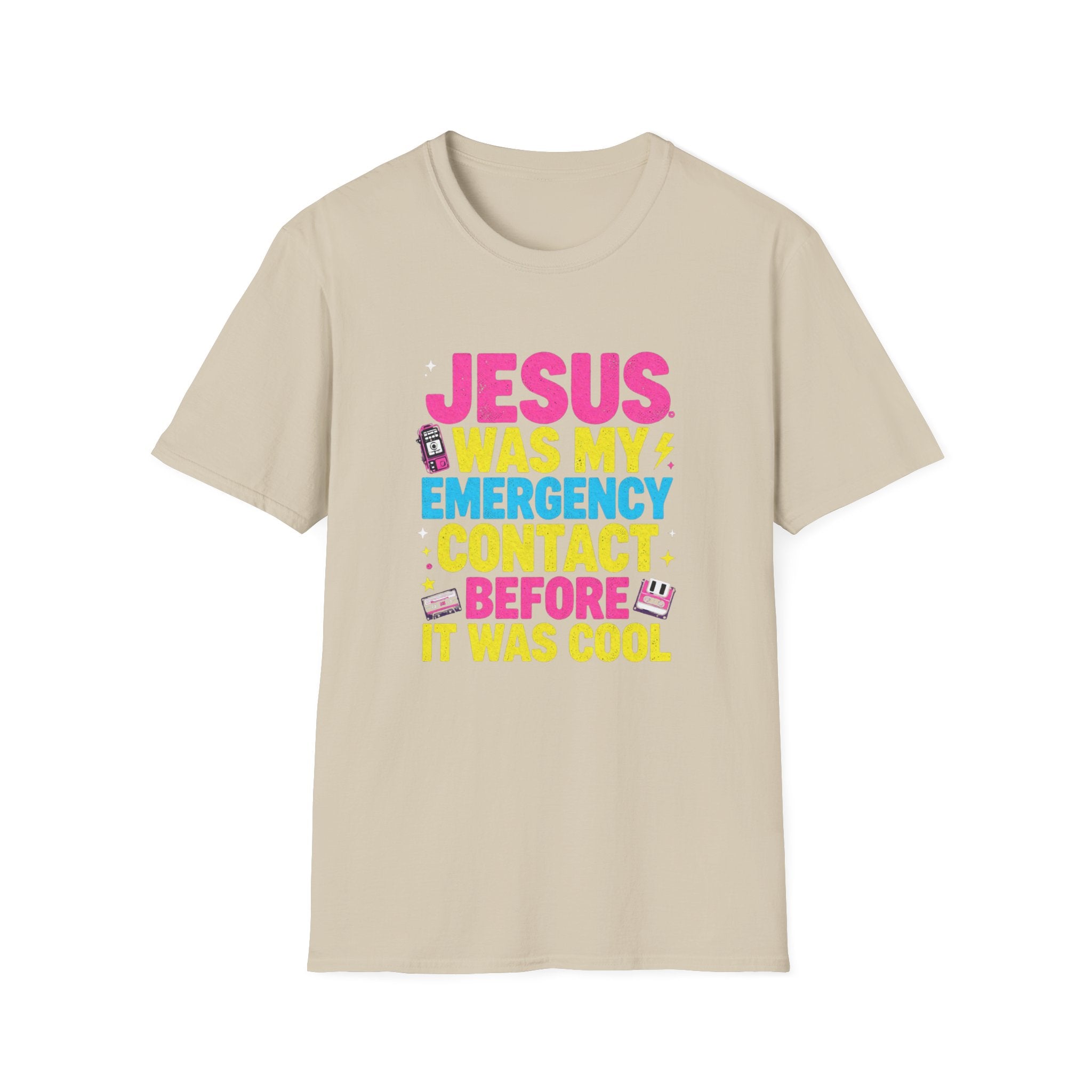 "Jesus Was My Emergency Contact Before It Was Cool" Christian Graphic Tee