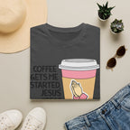 Coffee Gets Me Started, Jesus Keeps Me Going T-Shirt