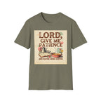 T-Shirt — “Lord, Give Me Patience (And Maybe More Coffee)” Vintage Coffee Tee