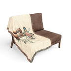 Saved By Grace Woven Blanket — Floral Cross & Cowboy Boots Throw