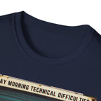 T-Shirt - "Sunday Morning Technical Difficulties" Vintage VHS Graphic