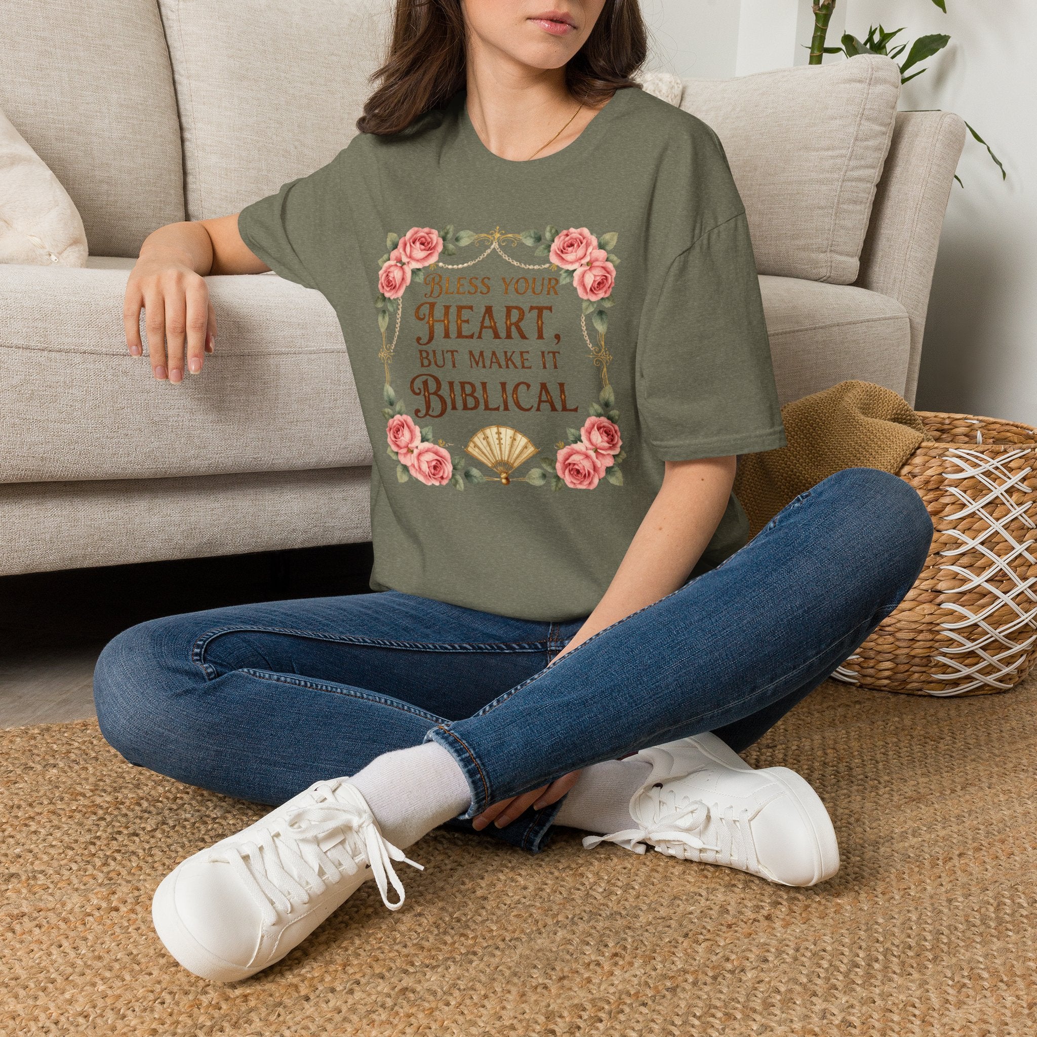 Biblical Blessings T-Shirt — "Bless Your Heart, But Make It Biblical" Floral Tee