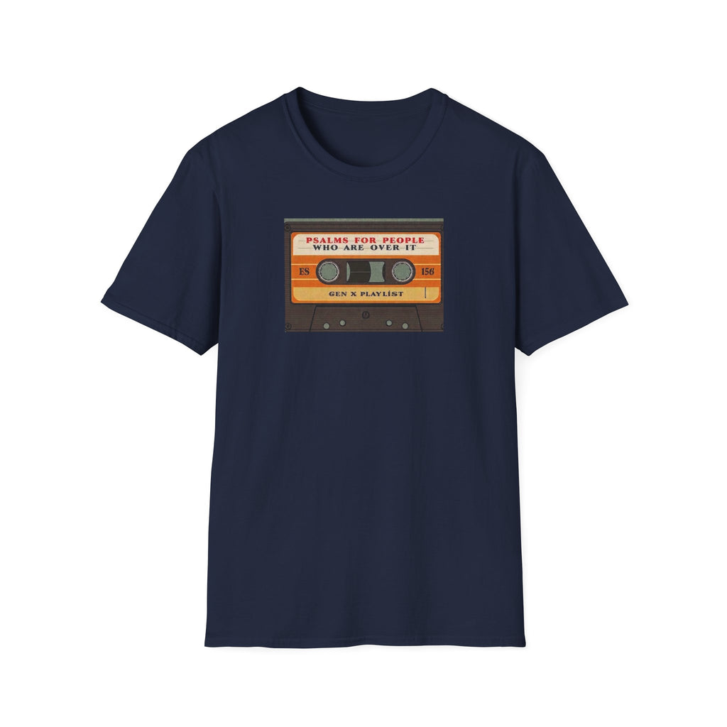 Retro Cassette T-Shirt — "Mixtapes for People Who Are Over It" Vintage Music Tee