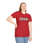 She Is Strong Floral T‑Shirt — Proverbs 31:25 Inspirational Women’s Tee