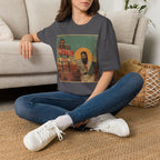 Desert Motel Graphic T‑Shirt — Vintage Roadside Jesus Art Tee