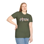 She Is Strong Floral T‑Shirt — Proverbs 31:25 Inspirational Women’s Tee