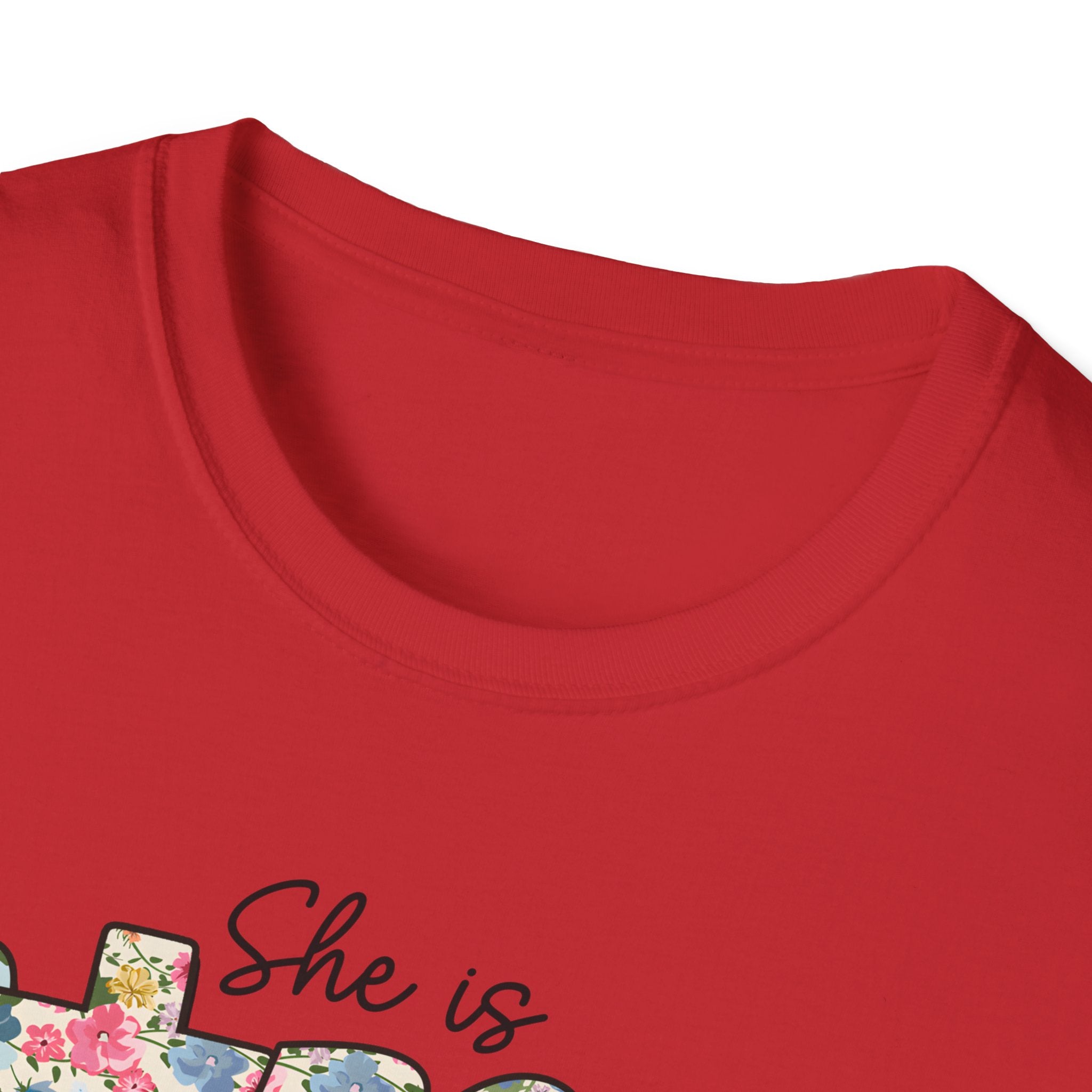 She Is Strong Floral T‑Shirt — Proverbs 31:25 Inspirational Women’s Tee
