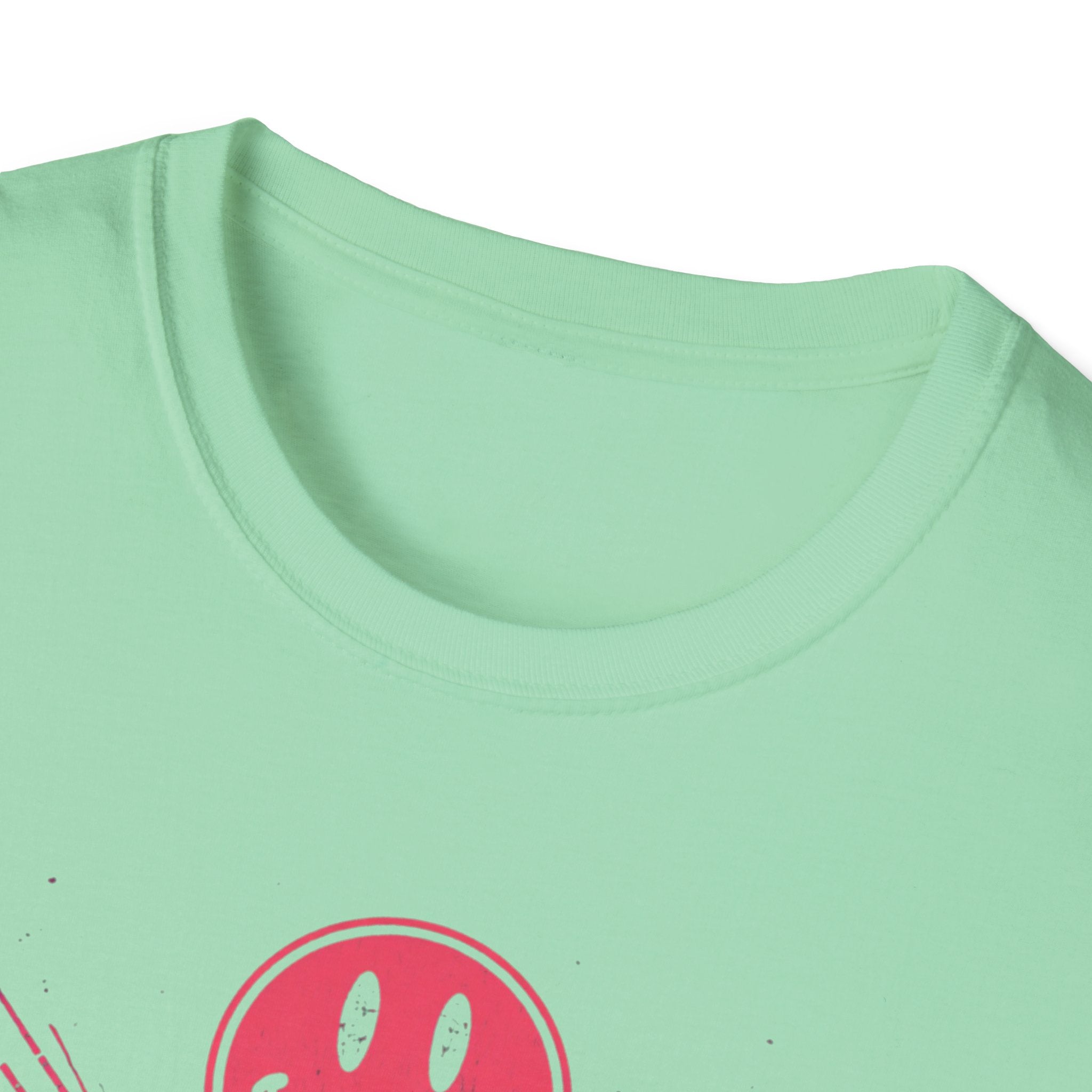 Faith Smiley Cross T-Shirt — Colorful Retro Smile Faces Graphic Tee