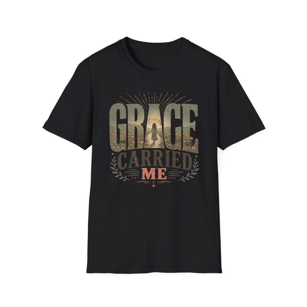 Grace Carried Me T‑Shirt — Inspirational Christian Faith Graphic Tee