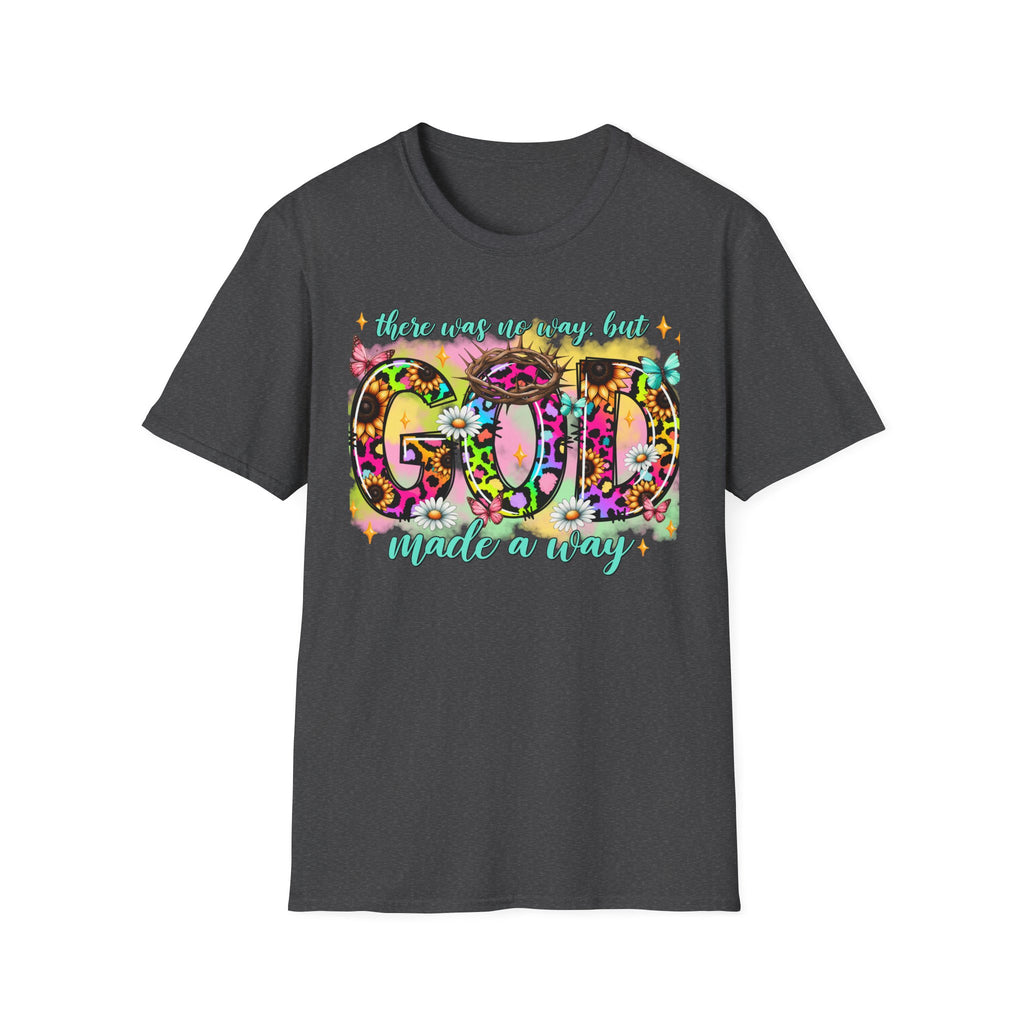 Floral 'God Made a Way' Christian Graphic T-Shirt